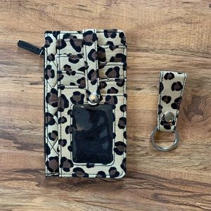 Vera Bradley Leopard Wallet & Keychain